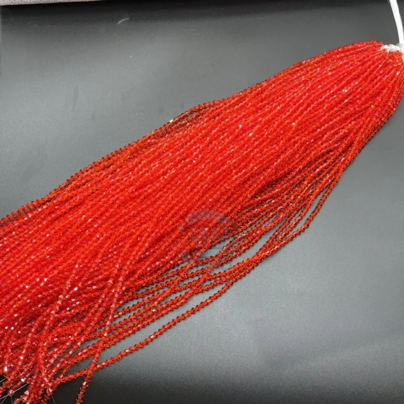 4mm Crystal Beads Red