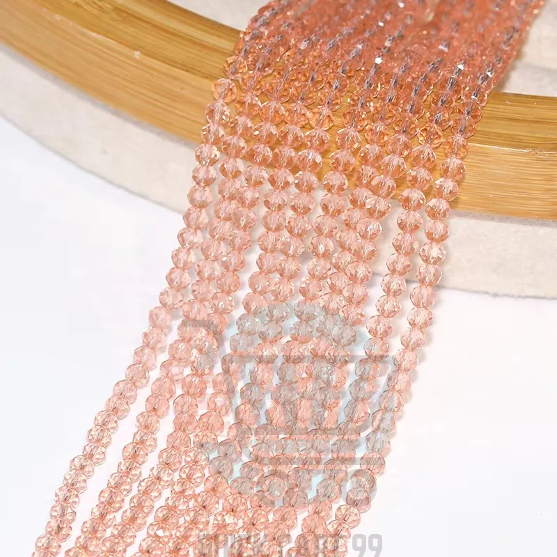 4mm Crystal Beads Peach