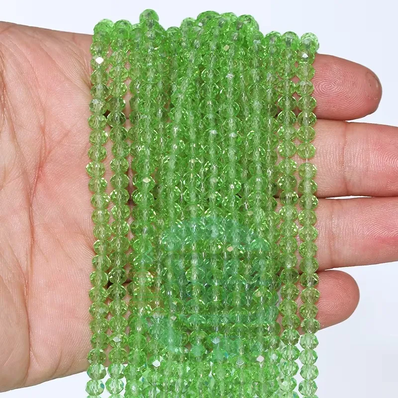 4mm Crystal Beads Parrot Green