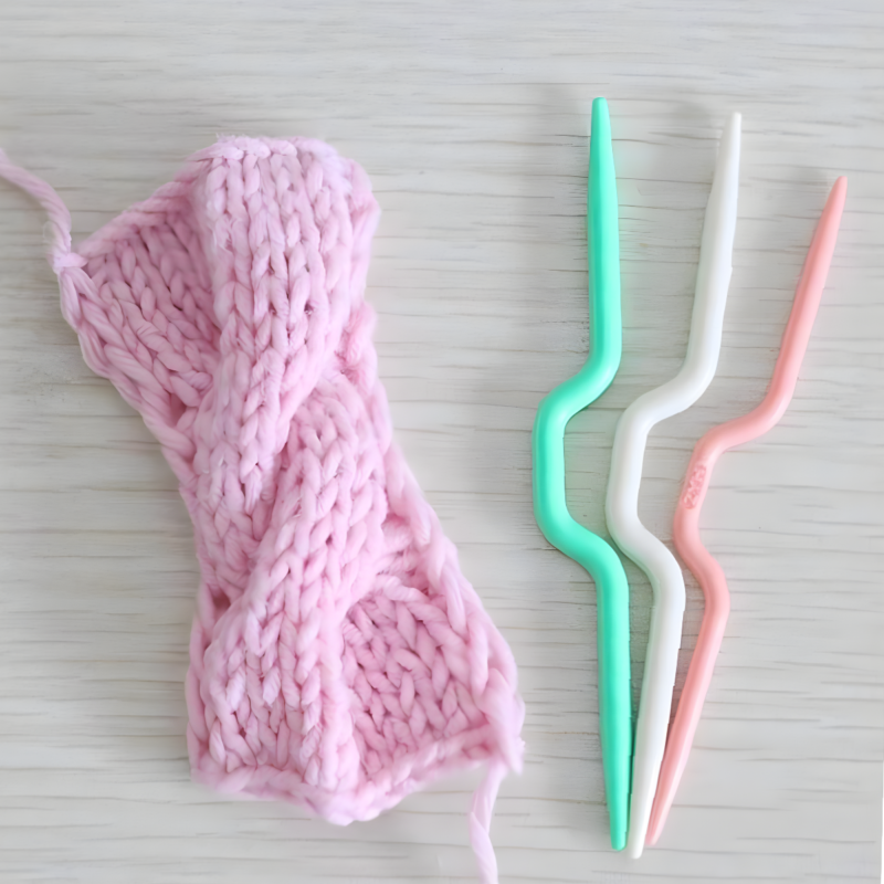 knitting needles curved