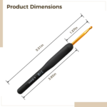 9-Piece Ergonomic Crochet Hook Set (2.0mm-6.0mm) - Black Handle - Image 3