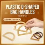Premium Plastic D-Shaped Bag Handles – Stylish DIY Set (2 Pieces)