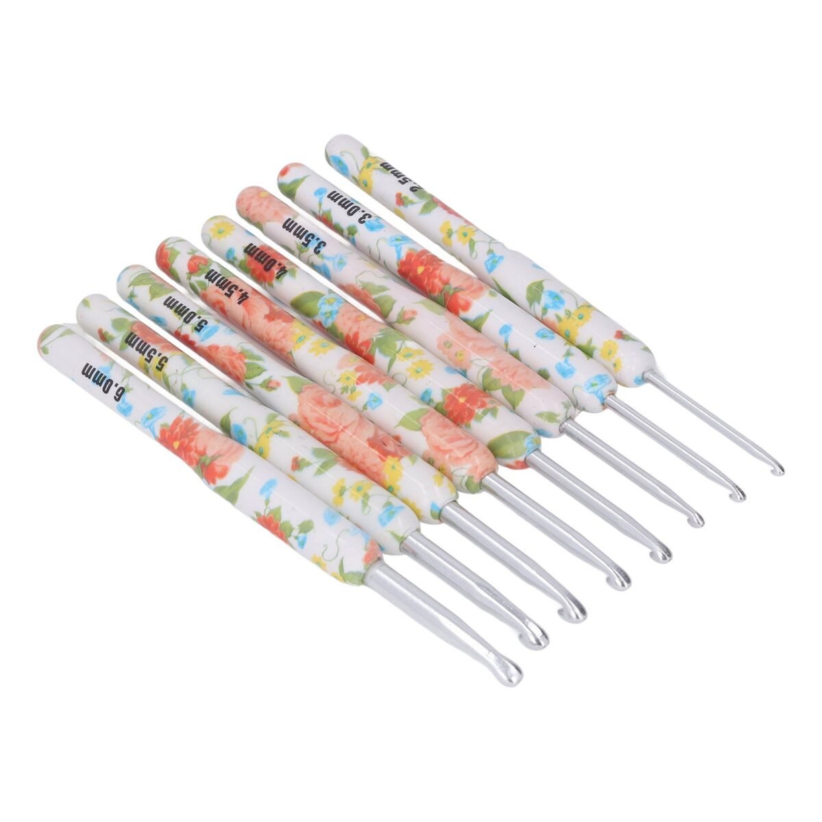 Stainless Steel 8pc Ergonomic Crochet Hook Set (2.5-6.0mm) - Image 6