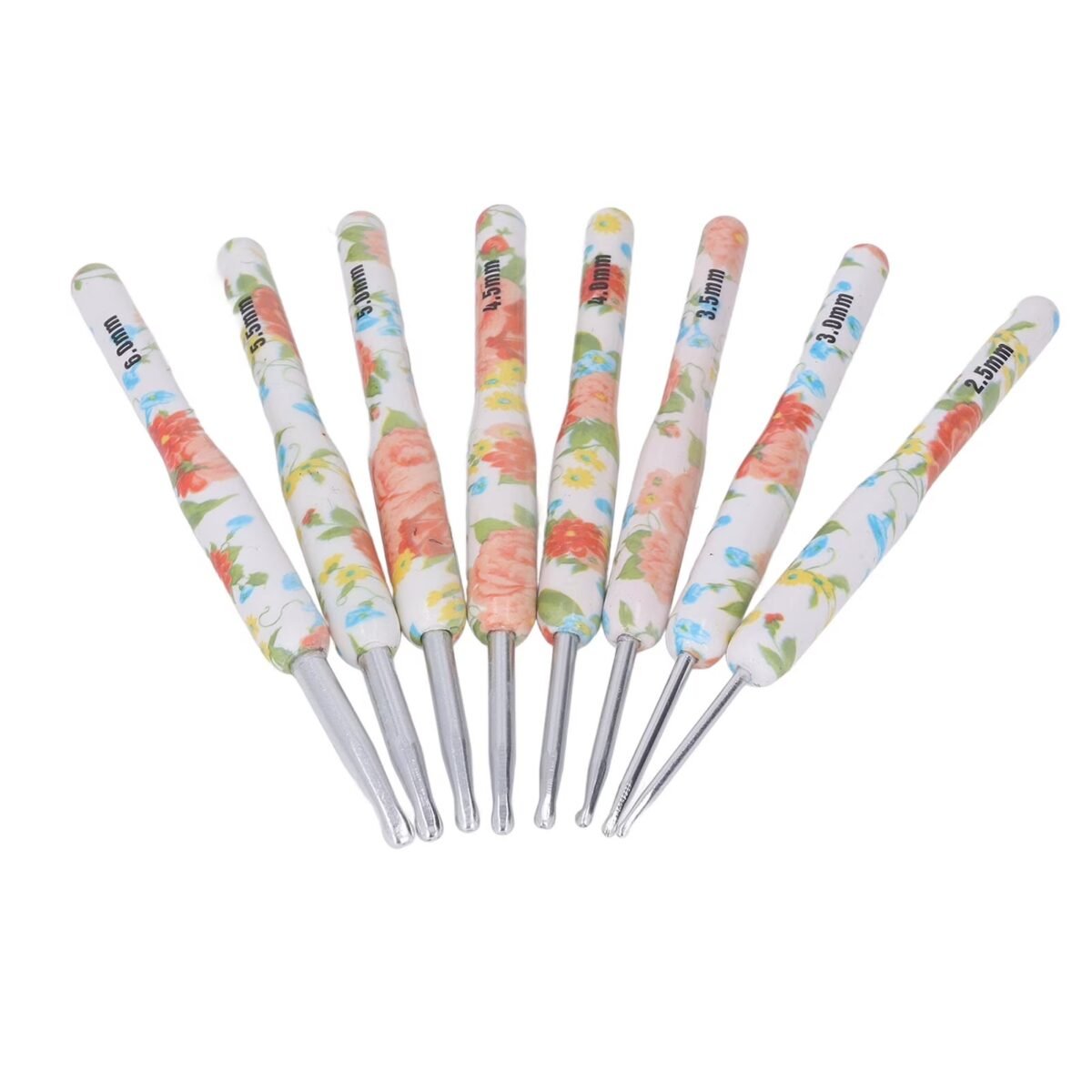 Stainless Steel 8pc Ergonomic Crochet Hook Set (2.5-6.0mm) - Image 4
