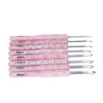 Floral Cushioned Stainless Steel Crochet Hook Set (8 Pieces,2.5mm-6.0mm) - Image 5