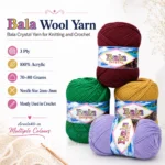 Bala Wool Yarn for knitting and crochet in multiple colours