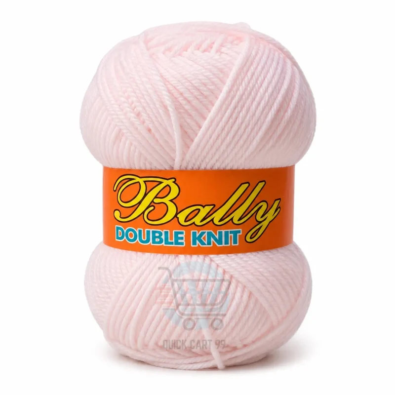 Bally Double Knit yarn for crochet and knitting in pink, yellow, and blue colours, 100% acrylic 3-ply yarn, 70–80 grams each.