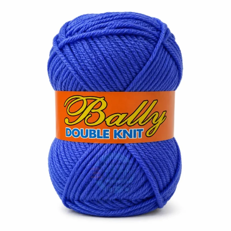 Bally Double Knit yarn for crochet and knitting in pink, yellow, and blue colours, 100% acrylic 3-ply yarn, 70–80 grams each.