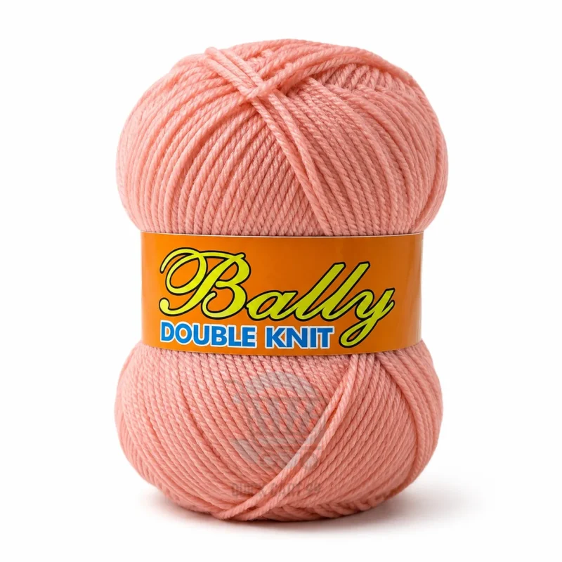 Bally Double Knit yarn for crochet and knitting in pink, yellow, and blue colours, 100% acrylic 3-ply yarn, 70–80 grams each.