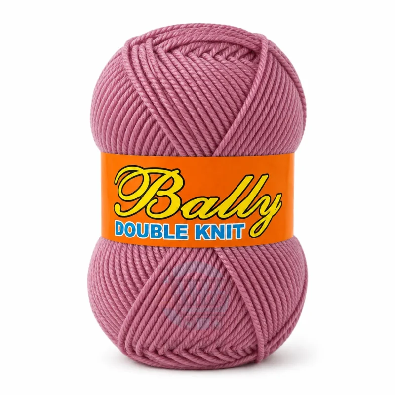 Bally Double Knit yarn for crochet and knitting in pink, yellow, and blue colours, 100% acrylic 3-ply yarn, 70–80 grams each.