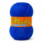 Bally Double Knit yarn for crochet and knitting in pink, yellow, and blue colours, 100% acrylic 3-ply yarn, 70–80 grams each.