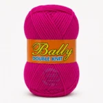 Bally Double Knit yarn for crochet and knitting in pink, yellow, and blue colours, 100% acrylic 3-ply yarn, 70–80 grams each.