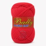 Bally Double Knit yarn for crochet and knitting in pink, yellow, and blue colours, 100% acrylic 3-ply yarn, 70–80 grams each.
