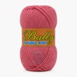 Bally Double Knit yarn for crochet and knitting in pink, yellow, and blue colours, 100% acrylic 3-ply yarn, 70–80 grams each.