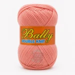 Bally Double Knit yarn for crochet and knitting in pink, yellow, and blue colours, 100% acrylic 3-ply yarn, 70–80 grams each.