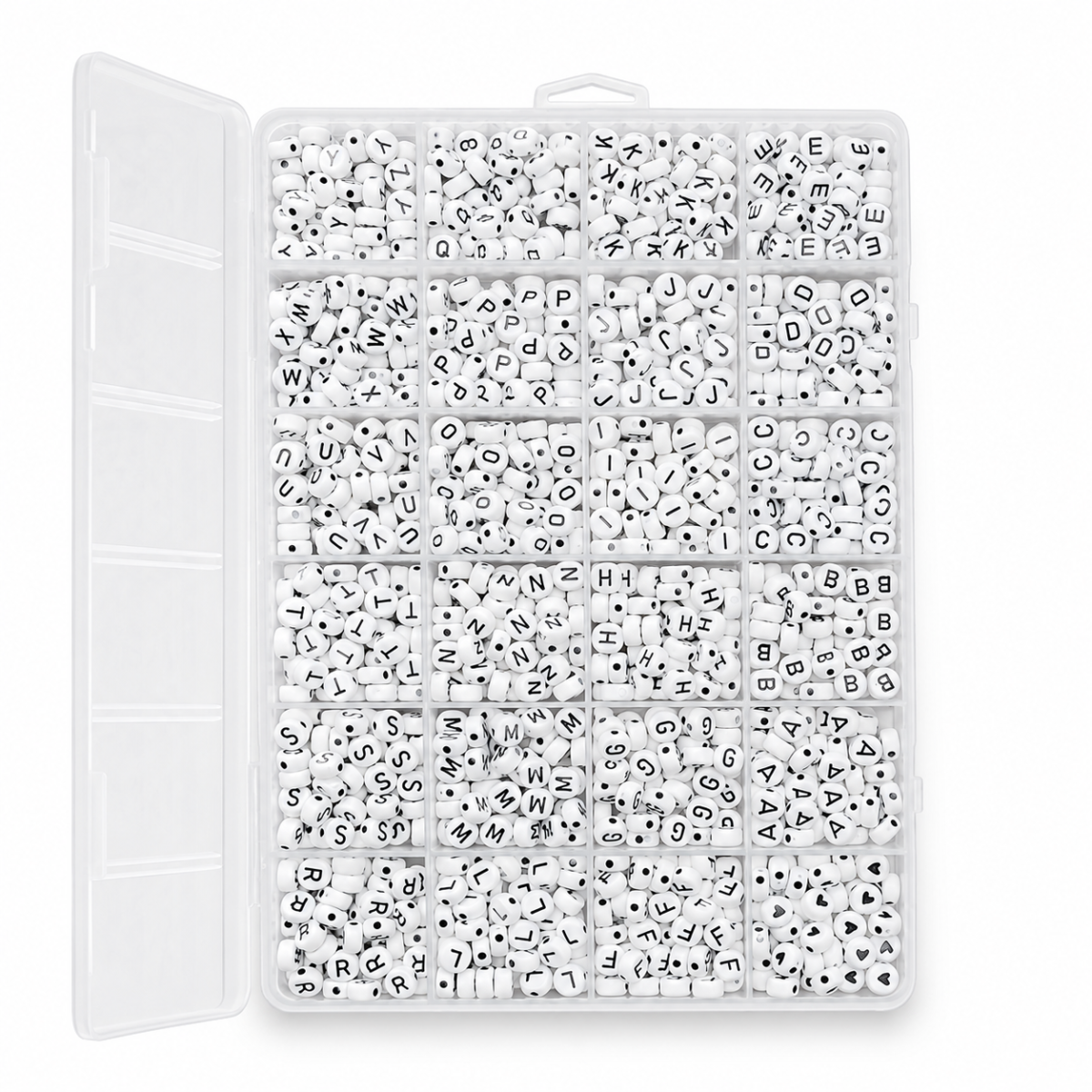 White Alphabet Bead Kit