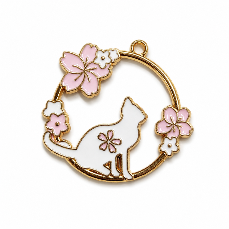 Metal Enamel Charms for Jewelry Making – Pack of 6
