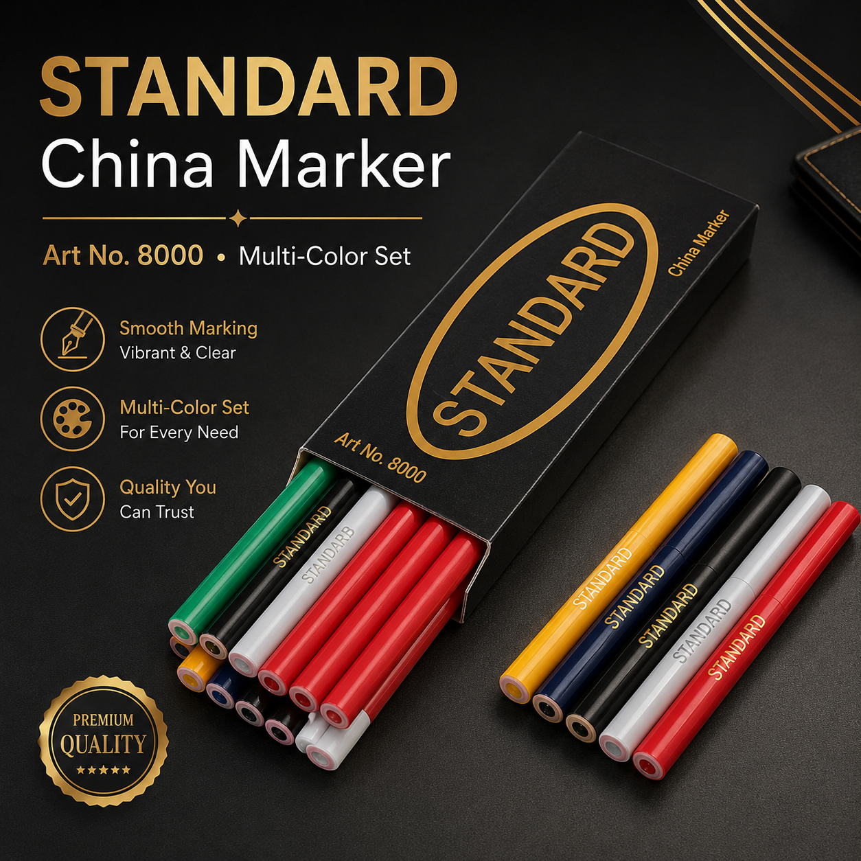 Garment Color Pencils in 12 mixed colors for fabric marking Garment Color Pencils pack of 12 mixed colors for tailoring, stitching, cutting lines, and easy fabric marking
