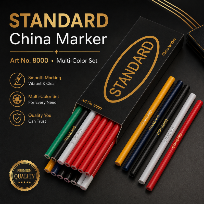 Garment Color Pencils pack of 12 mixed colors for tailoring, stitching, cutting lines, and easy fabric marking