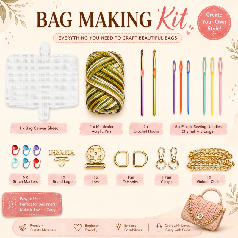 Crochet Bag Kit multi