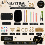 Complete Velvet Bag Making Kit for Beginners - Image 3