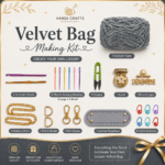 Complete Velvet Bag Making Kit for Beginners - Image 5