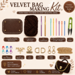Complete Velvet Bag Making Kit for Beginners - Image 7