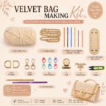 Complete Velvet Bag Making Kit for Beginners - Image 4