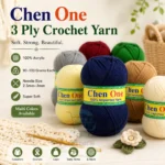 Chen One 3 Ply Crochet Yarn in multiple colours, 100% acrylic, super soft, 90–100g