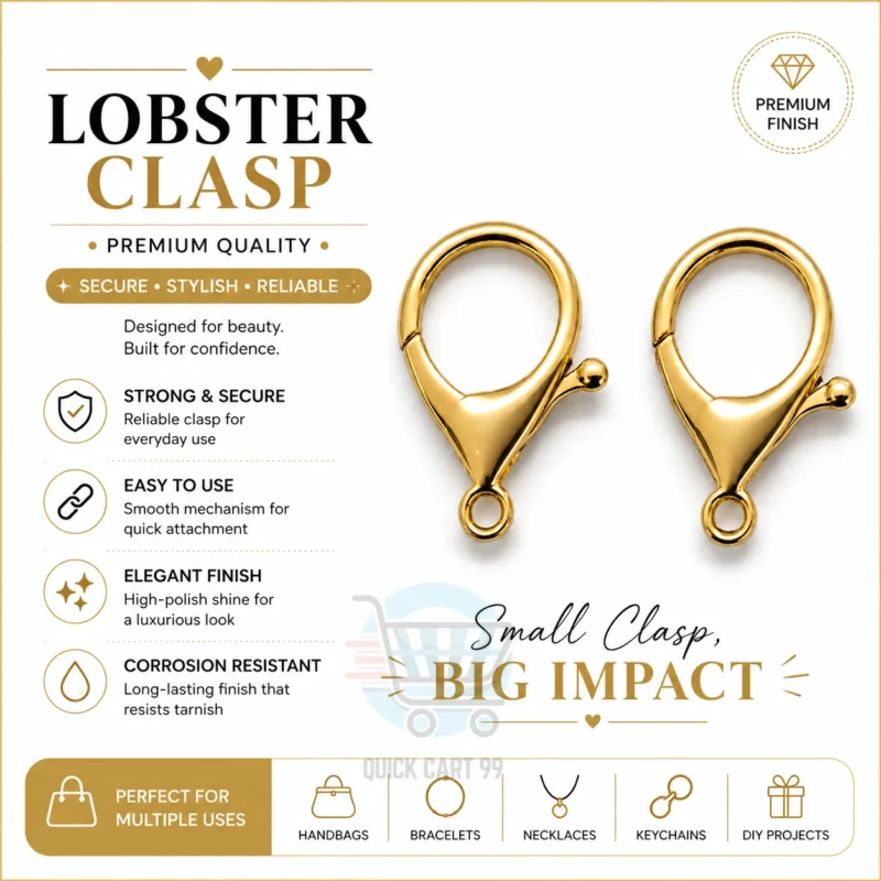 Clasp hooks for bags and purses in multiple metal styles and colours