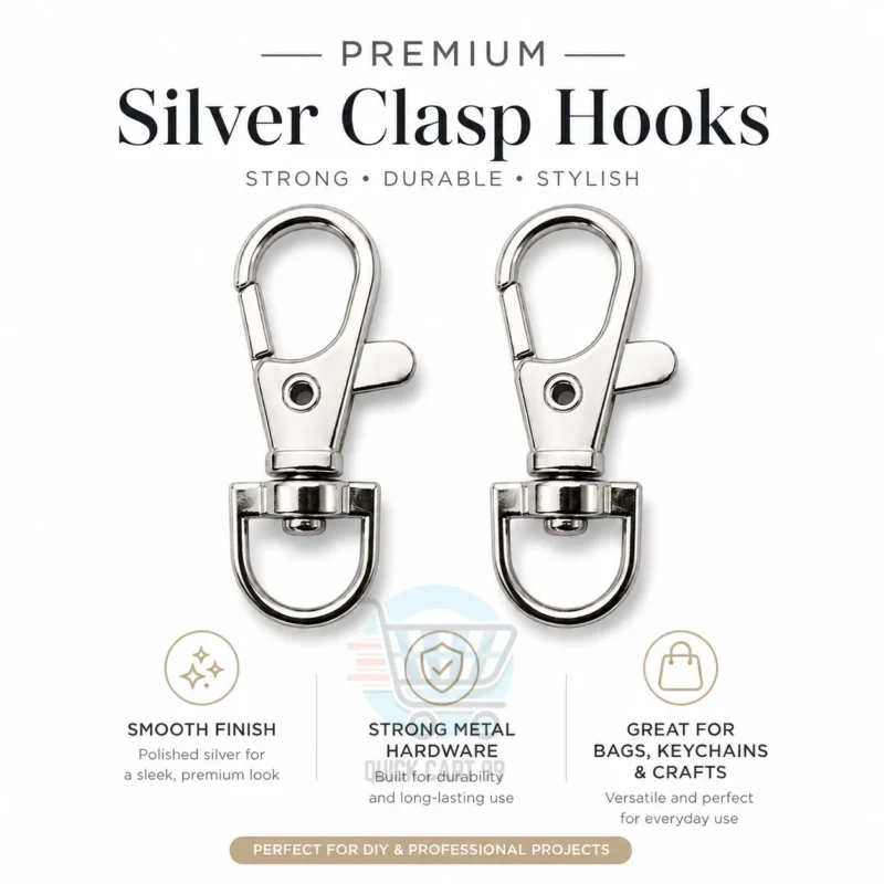 Clasp hooks for bags and purses in multiple metal styles and colours