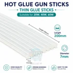 Glue Gun Sticks 7mm and 11mm, 200mm length, pack of 12