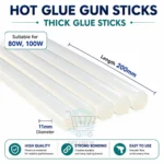 Glue Gun Sticks 7mm and 11mm, 200mm length, pack of 12
