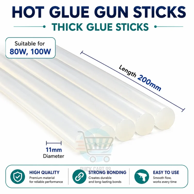 Glue Gun Sticks 7mm and 11mm, 200mm length, pack of 12
