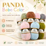Panda Babe Color wool yarn 90–100g for knitting and crochet