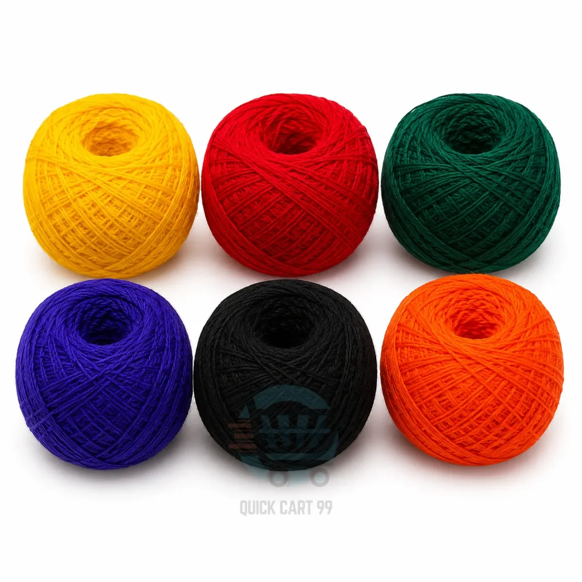 Six mixed-color embroidery yarn balls for punch needle