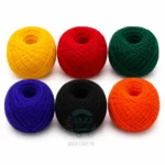 Six mixed-color embroidery yarn balls for punch needle
