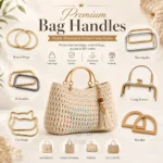 Premium bag handles in round, square, D-shape, cat-shape, wooden and clutch frame styles