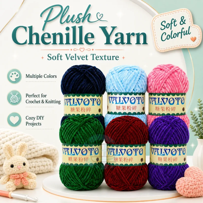 Valvoto Chenille Yarn soft velvet yarn in multiple colours