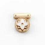 Floral Round Lock – Golden