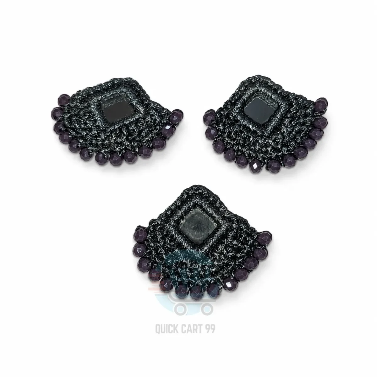 Crochet Mirror Applique for Dresses in Five Color Variants