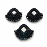 Crochet Mirror Applique for Dresses in Five Color Variants