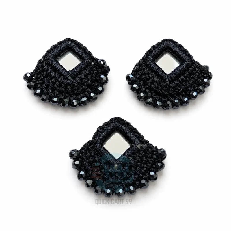 Crochet Mirror Applique for Dresses in Five Color Variants