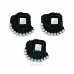 Crochet Mirror Applique for Dresses in Five Color Variants