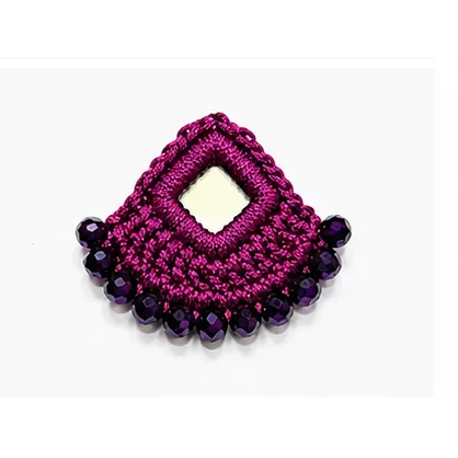 Crochet Mirror Applique for Dresses in Color Variants Crochet Mirror Applique for Dresses in Five Color Variants