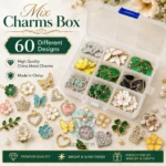 Mix Charms Box with 60 assorted metal charms for jewelry making