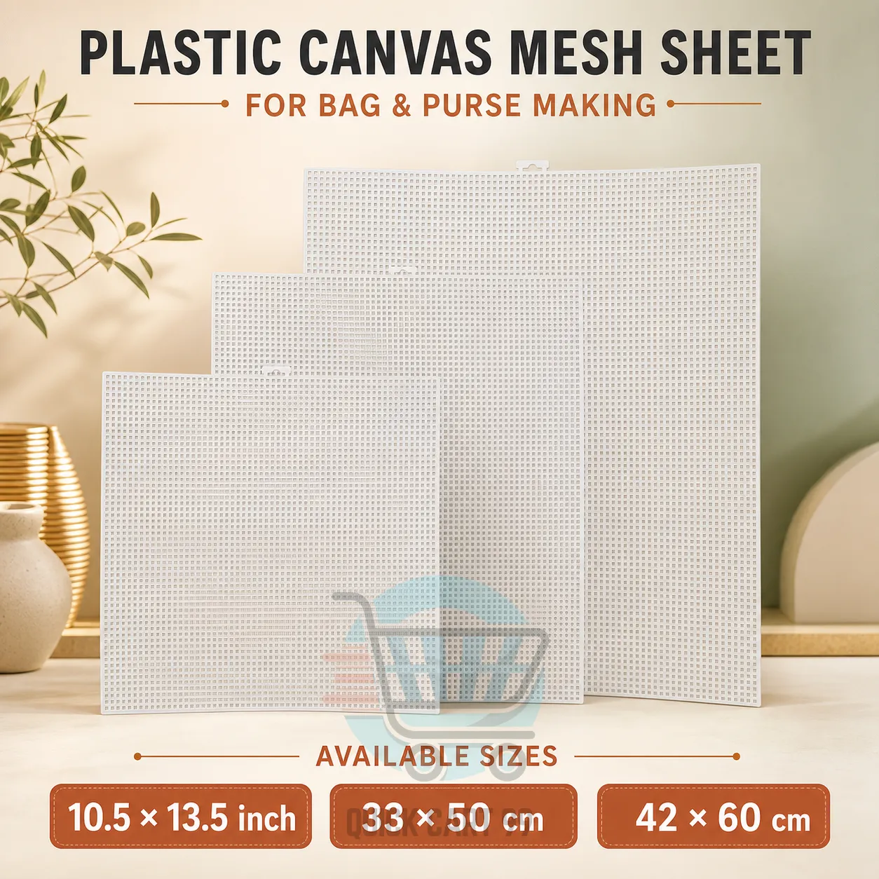 A4 Plastic Canvas Mesh Sheet for Bag and Craft Making A4 Plastic Canvas Mesh Sheet for Bag and Craft Making Available in Multiple Sizes