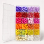 Colorful Beads Organizer Box for DIY Jewelry Making and Bracelet Crafts