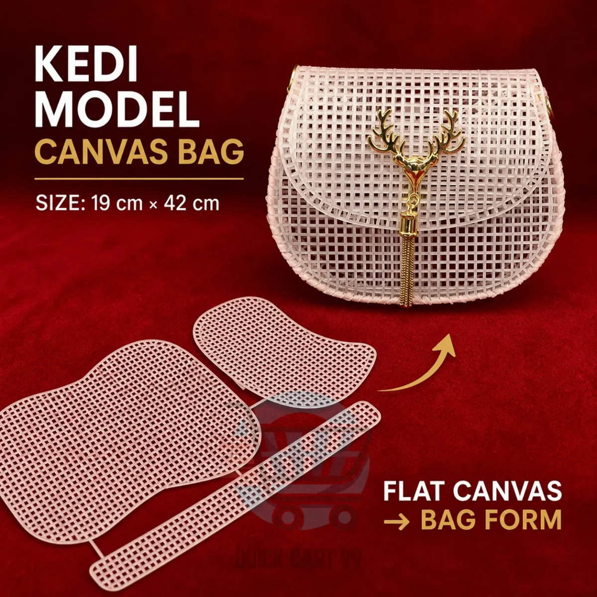 Kedi Design Plastic Canvas Mesh Sheet for Purse Making