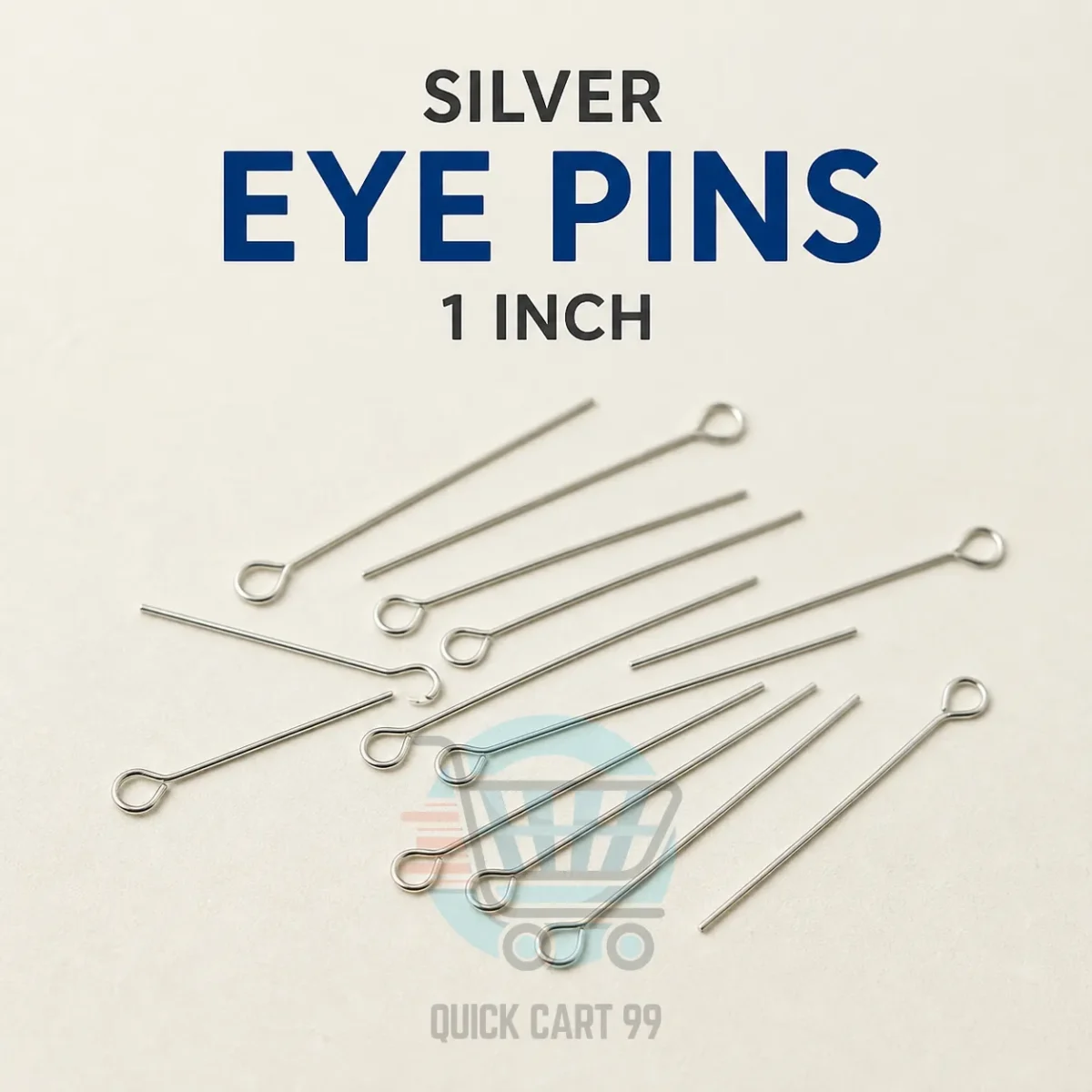 Silver Eye Pins 1 Inch for Jewelry Making